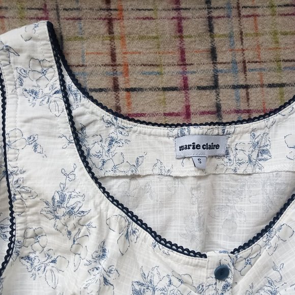 Floral sleeveless tunic top, size S - Picture 4 of 9